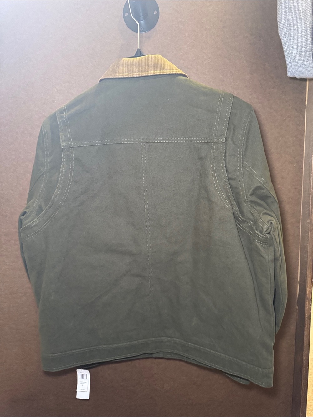 Pendleton Olive Canvas Field Jacket with Tan Corduroy Collar - Picture 5 of 7